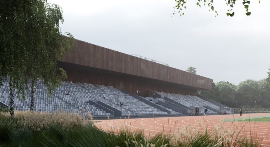 Lengvosios atletikos stadiono vizualizacija nacionalinio stadiono projekte